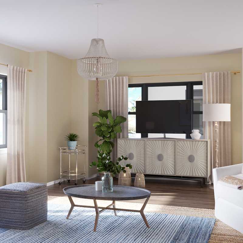 Coastal Living Room Design by Havenly Interior Designer Dalayah