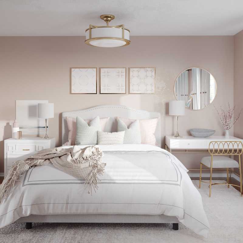 Bohemian, Vintage, Global Bedroom Design by Havenly Interior Designer Pamela