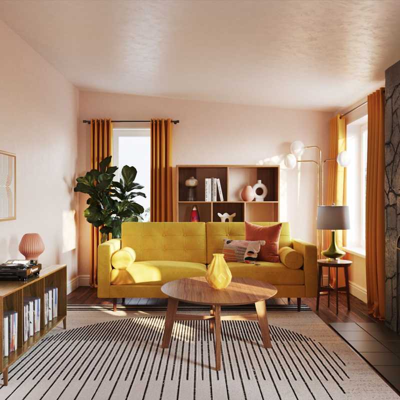 Midcentury Modern Living Room Design by Havenly Interior Designer Emmanuel
