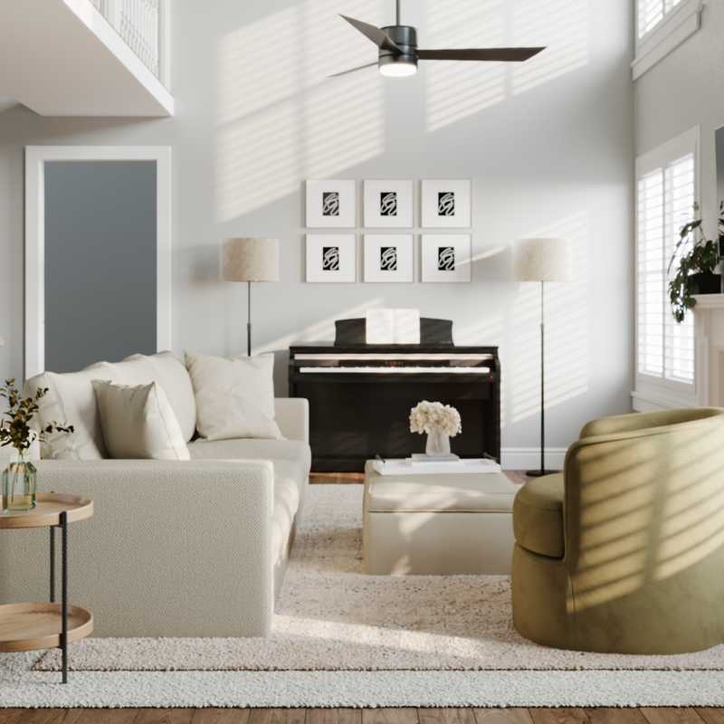 Transitional, Scandinavian Living Room Design by Havenly Interior Designer Daniela