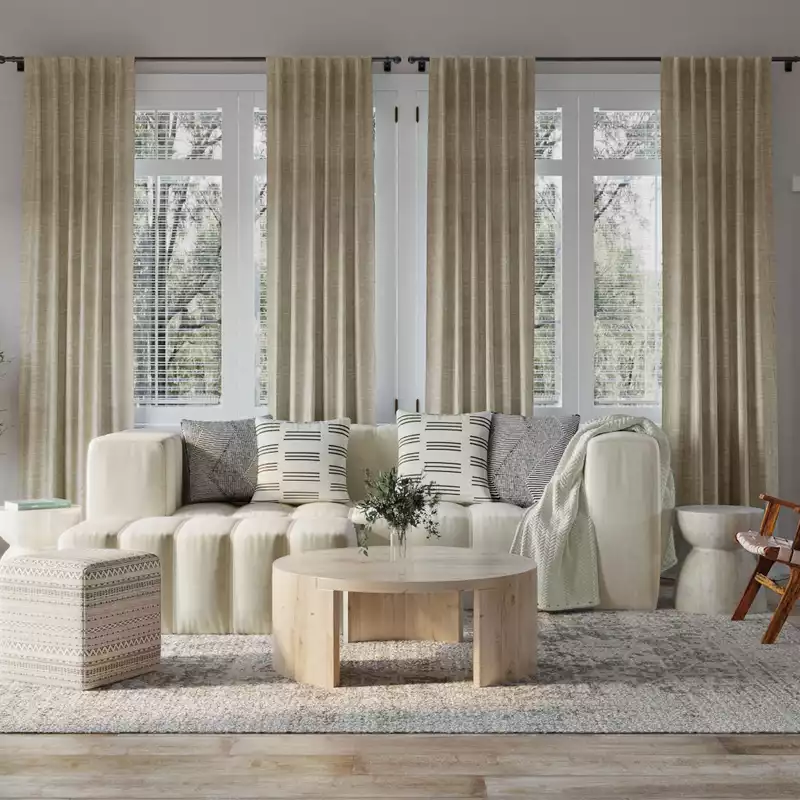 Bohemian, Global, Scandinavian Living Room Design by Havenly Interior Designer Andrea