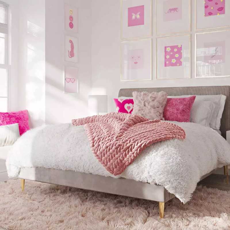 Glam, Preppy Bedroom Design by Havenly Interior Designer Mariel