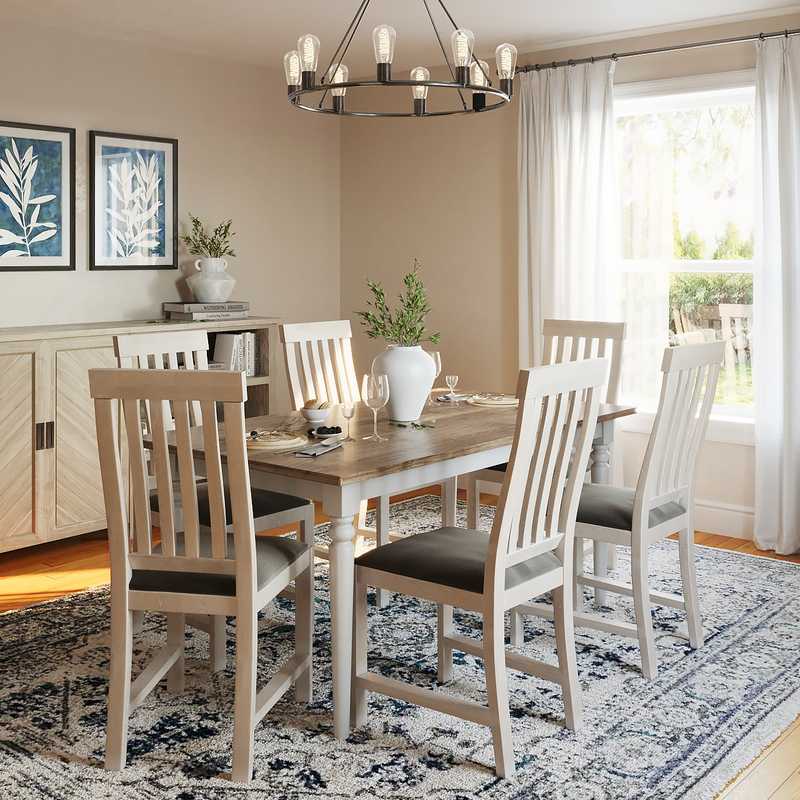 Contemporary, Traditional, Farmhouse Dining Room Design by Havenly Interior Designer Jamie