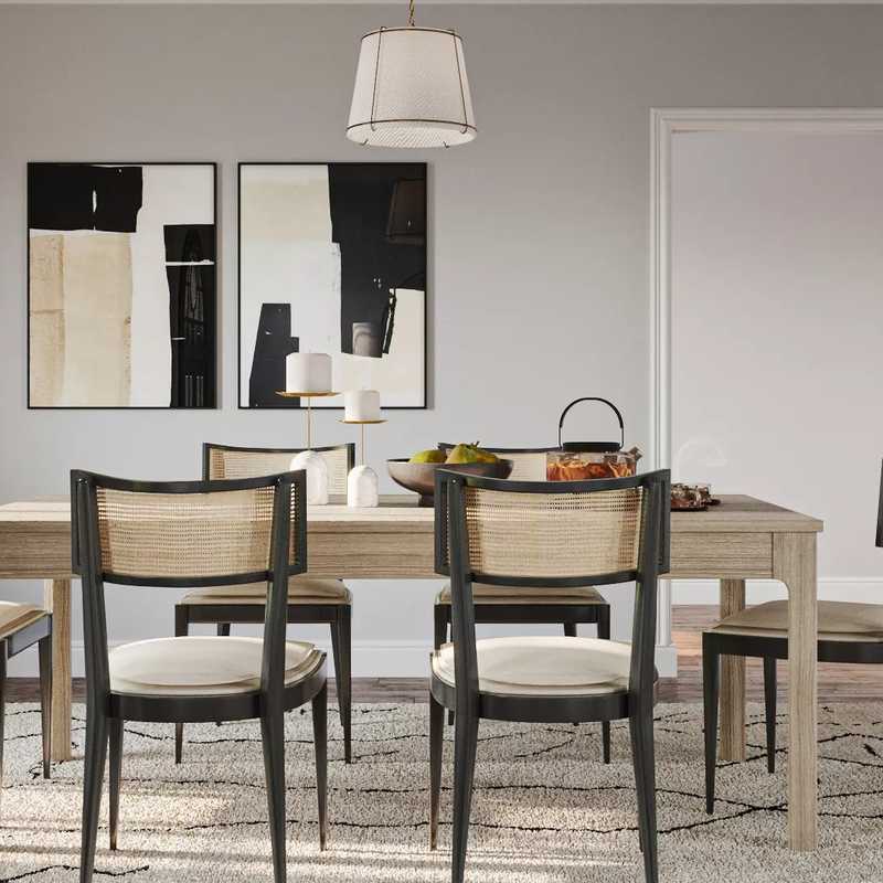 Contemporary, Modern, Transitional Dining Room Design by Havenly Interior Designer Anny