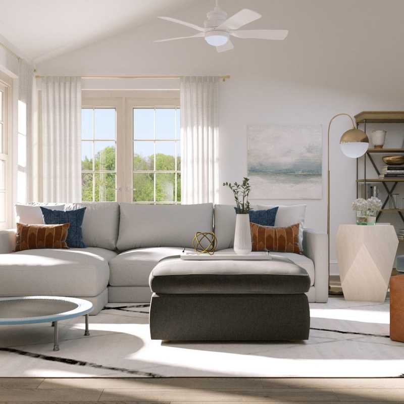 Modern, Industrial Living Room Design by Havenly Interior Designer Laura