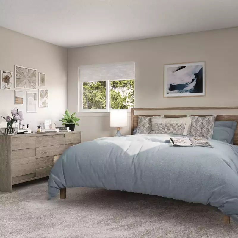 Bohemian, Midcentury Modern, Minimal Bedroom Design by Havenly Interior Designer Carla