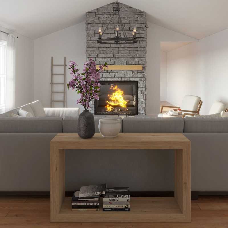 Farmhouse, Transitional Living Room Design by Havenly Interior Designer Elizabeth