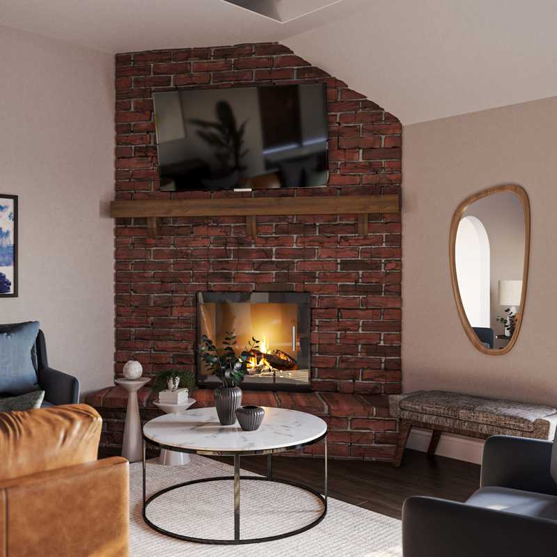 Bohemian, Midcentury Modern Living Room Design by Havenly Interior Designer Marisol