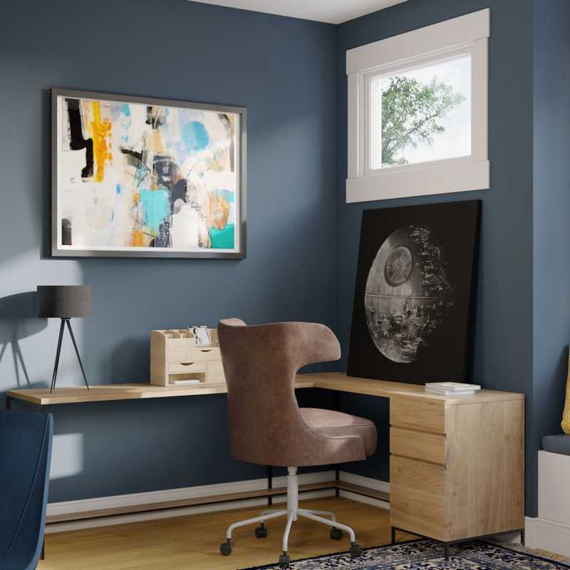 Global, Scandinavian Office Design by Havenly Interior Designer Priscila