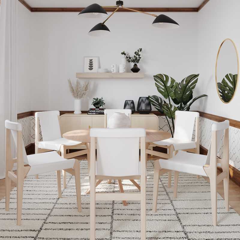 Contemporary, Modern, Scandinavian Dining Room Design by Havenly Interior Designer Karie