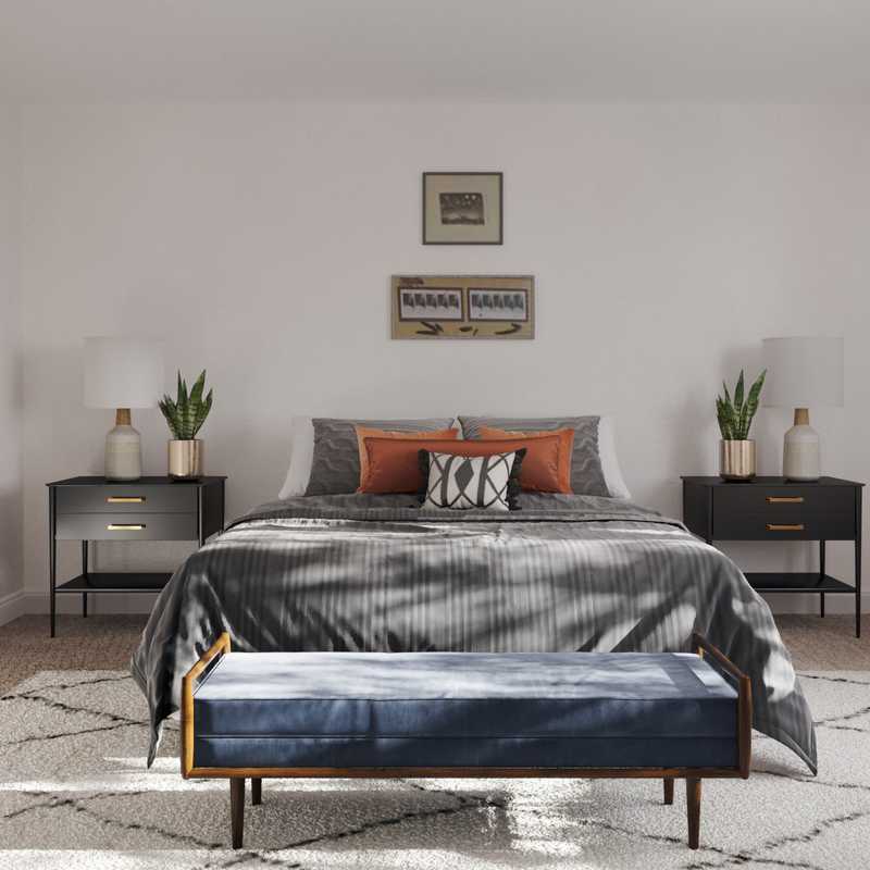 Modern, Midcentury Modern Bedroom Design by Havenly Interior Designer Amber