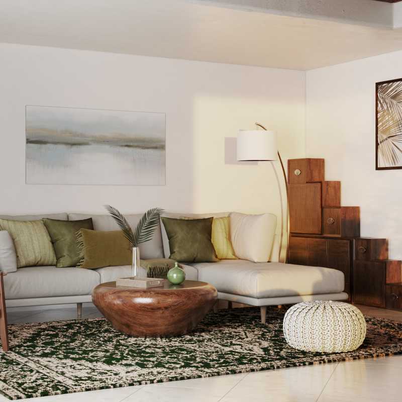 Modern, Eclectic, Bohemian, Global Living Room Design by Havenly Interior Designer Julia