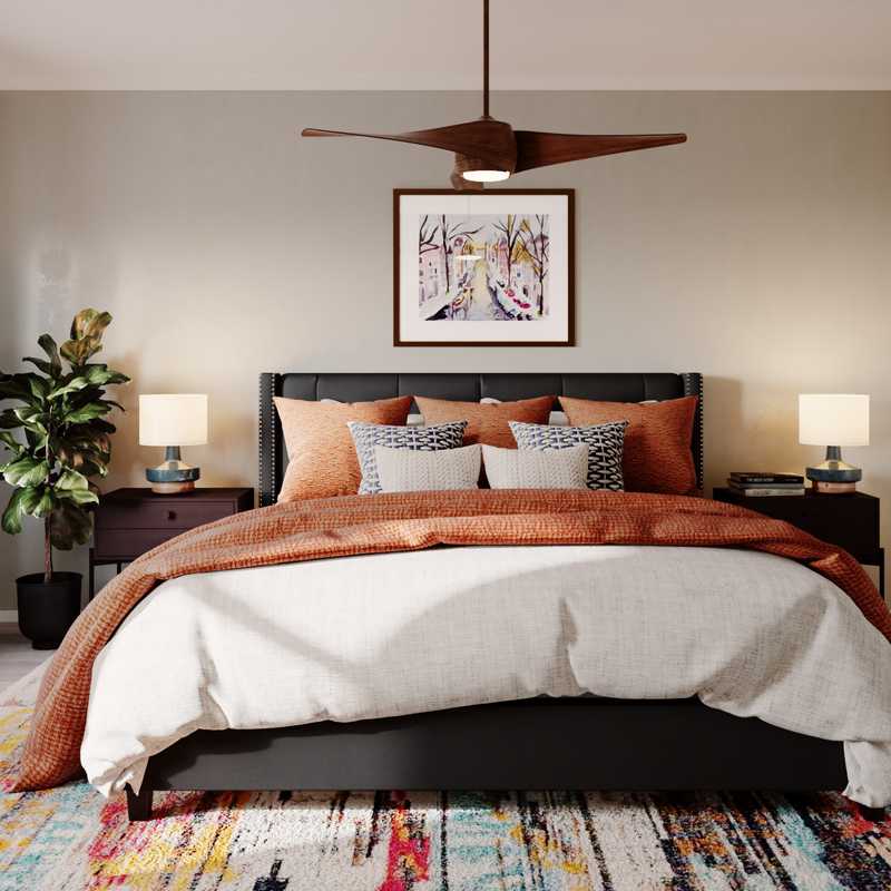 Modern, Bohemian, Midcentury Modern Bedroom Design by Havenly Interior Designer Carla