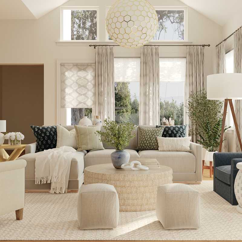 Classic, Coastal Living Room Design by Havenly Interior Designer Jennifer