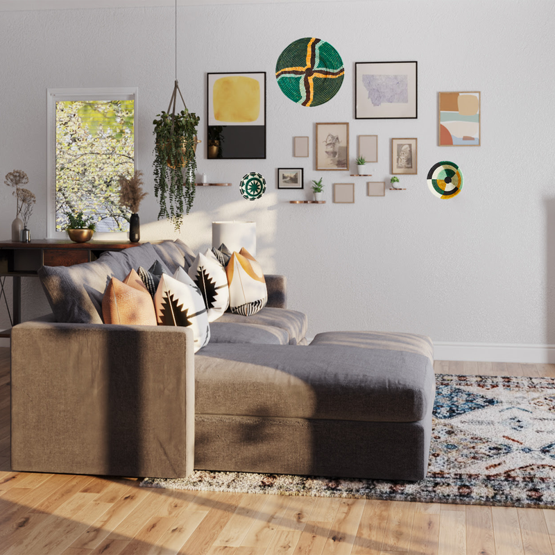 Modern, Farmhouse, Midcentury Modern, Scandinavian Living Room Design by Havenly Interior Designer Ingrid