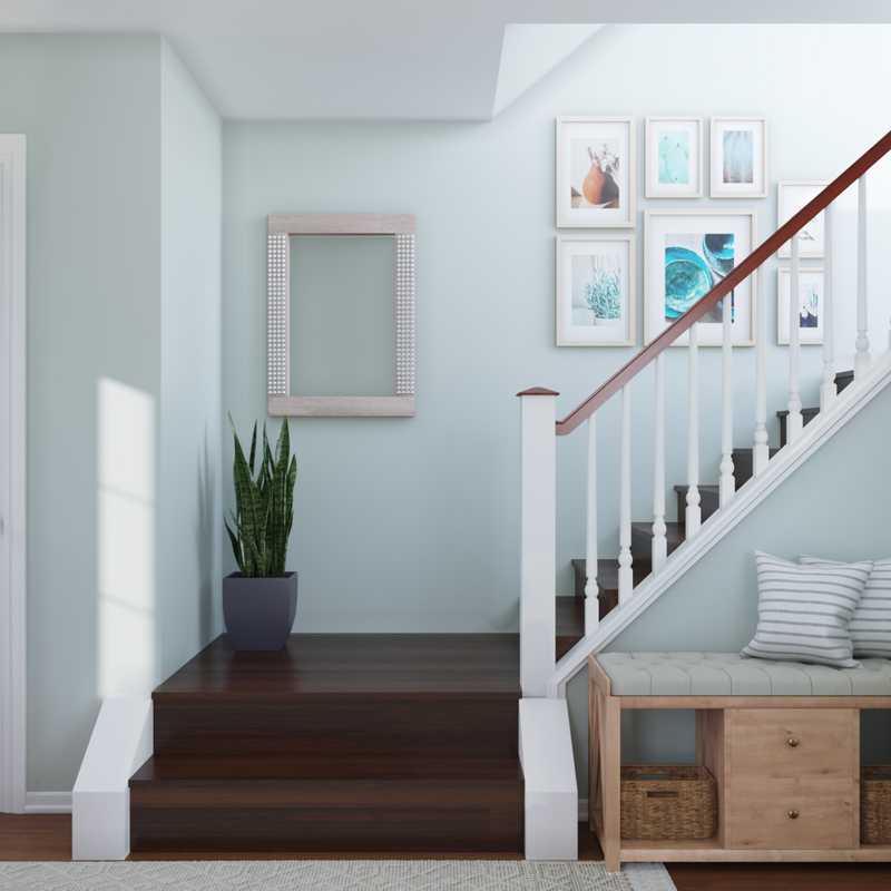 Modern, Traditional, Farmhouse, Transitional, Midcentury Modern, Minimal Entryway Design by Havenly Interior Designer Amanda