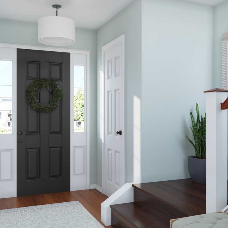 Modern, Traditional, Farmhouse, Transitional, Midcentury Modern, Minimal Entryway Design by Havenly Interior Designer Amanda