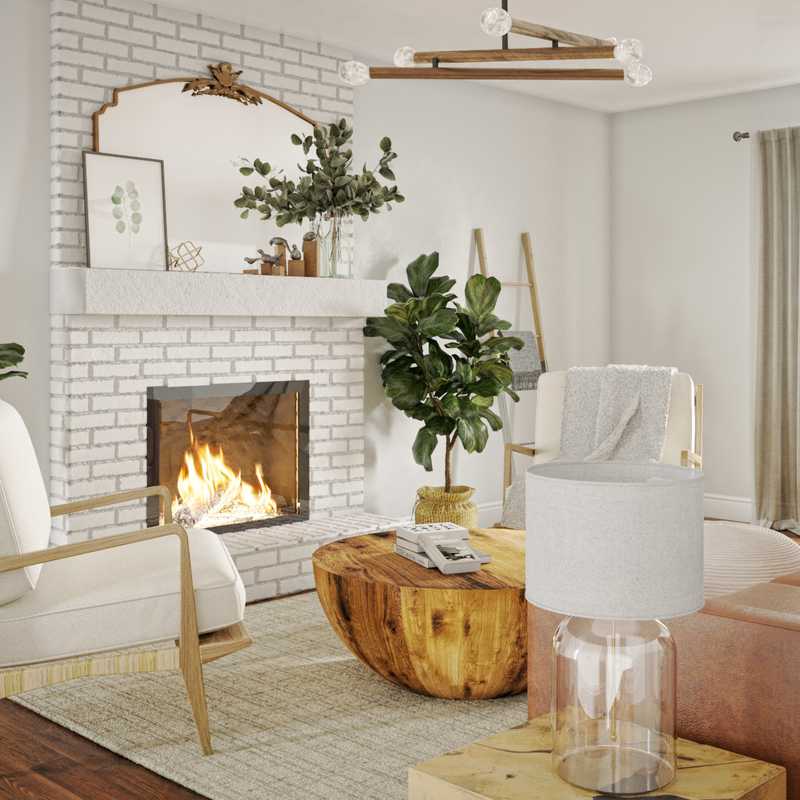 Transitional, Scandinavian Living Room Design by Havenly Interior Designer Liliana