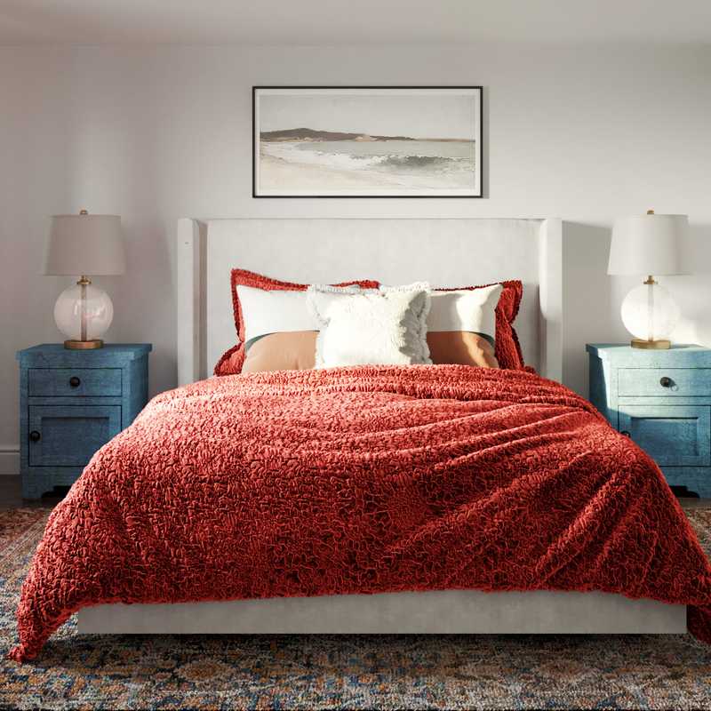 Eclectic, Bohemian, Transitional Bedroom Design by Havenly Interior Designer Hadasa