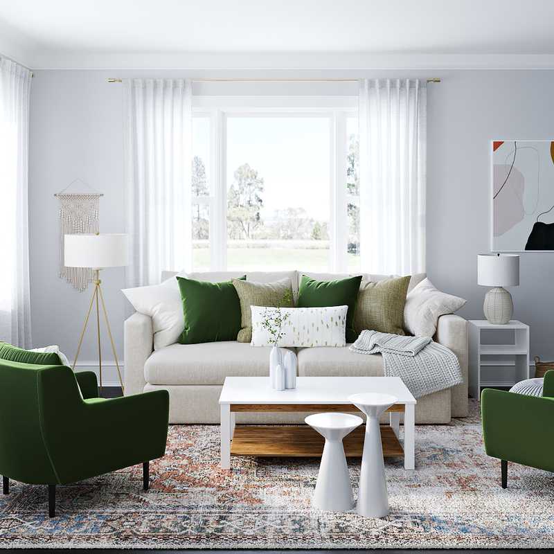 Modern, Eclectic, Bohemian, Global Living Room Design by Havenly Interior Designer Nicole