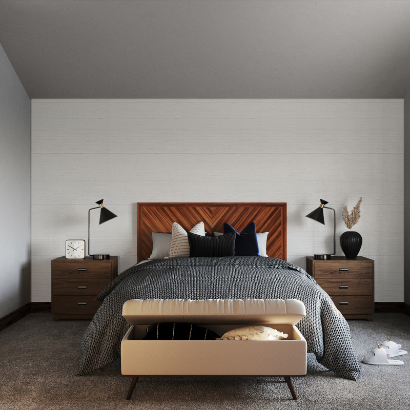 Modern, Bohemian, Farmhouse, Midcentury Modern, Minimal Bedroom Design by Havenly Interior Designer Ingrid