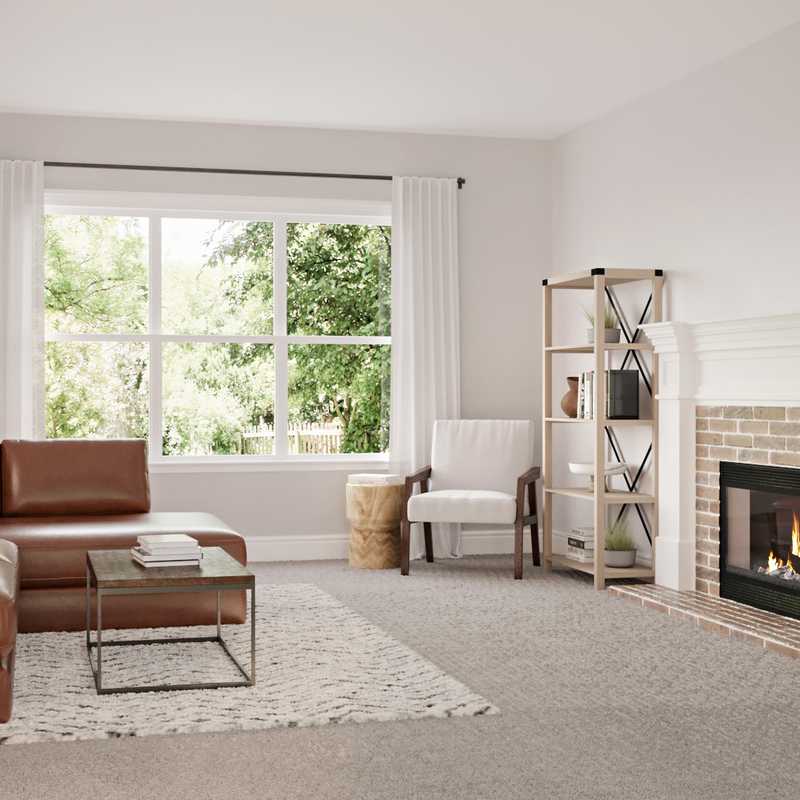 Modern, Midcentury Modern Living Room Design by Havenly Interior Designer Stephanie