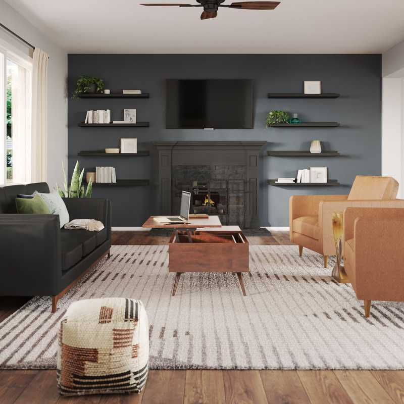 Midcentury Modern, Scandinavian Living Room Design by Havenly Interior Designer Priscila