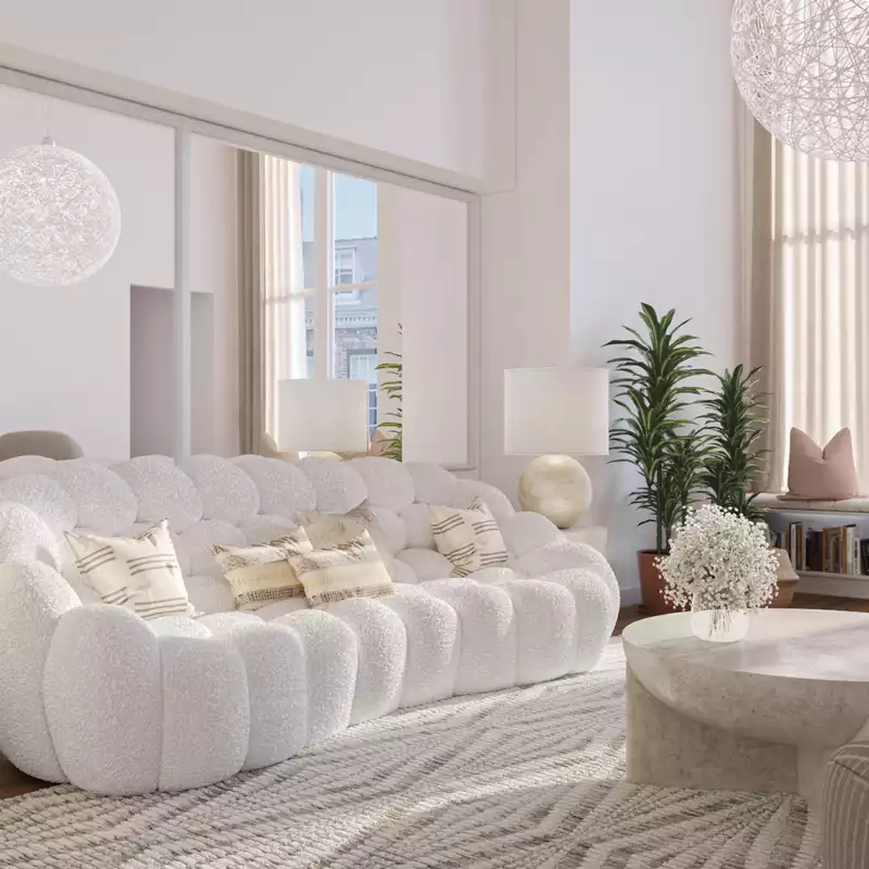 Contemporary Living Room Design by Havenly Interior Designer Liliana