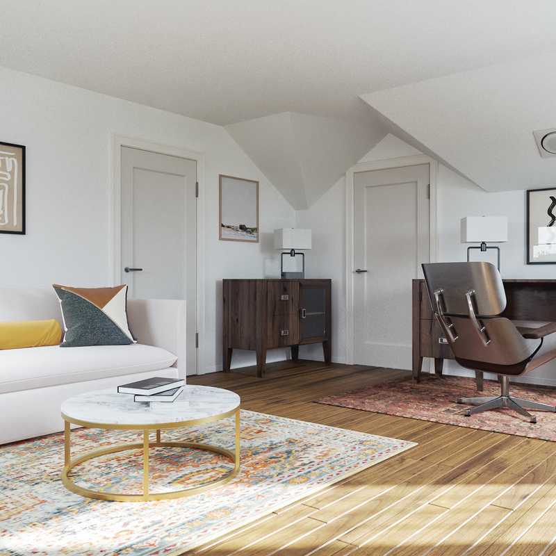 Midcentury Modern Office Design by Havenly Interior Designer Stephanie