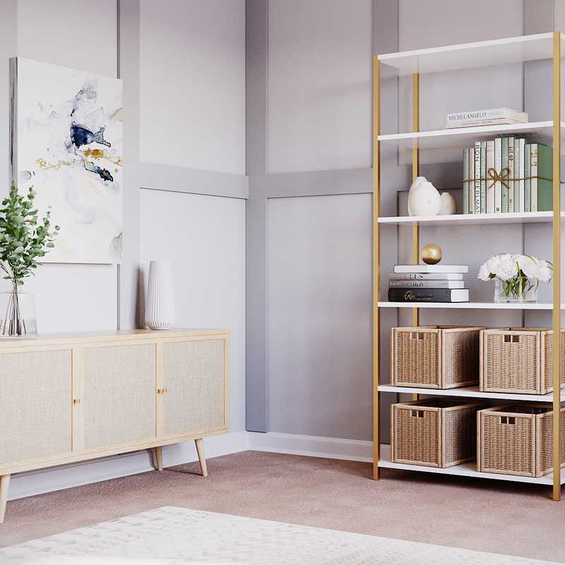 Glam, Transitional Office Design by Havenly Interior Designer Paulina