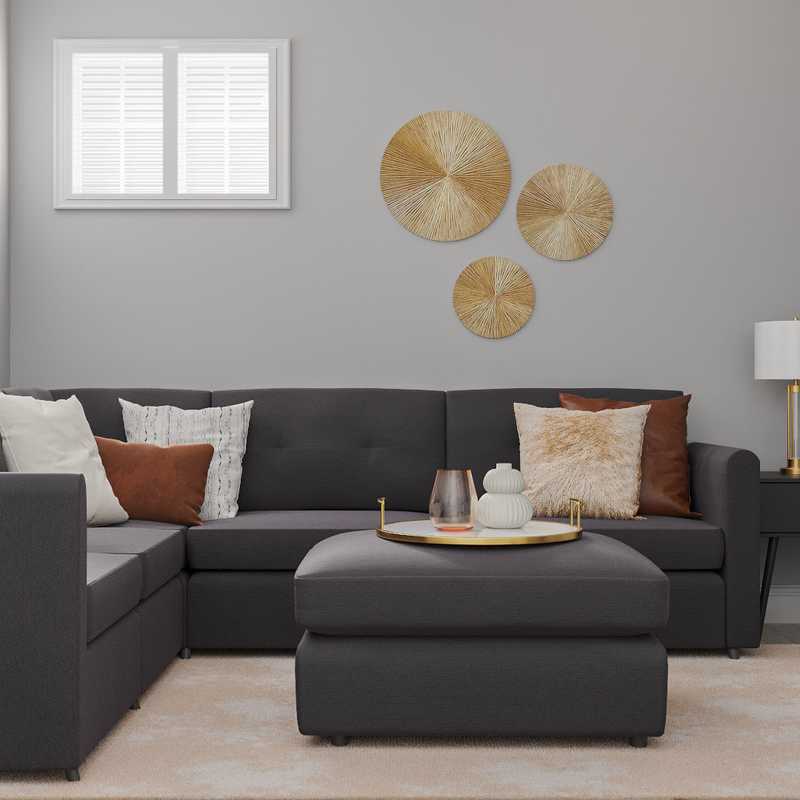 Glam Living Room Design by Havenly Interior Designer Karla