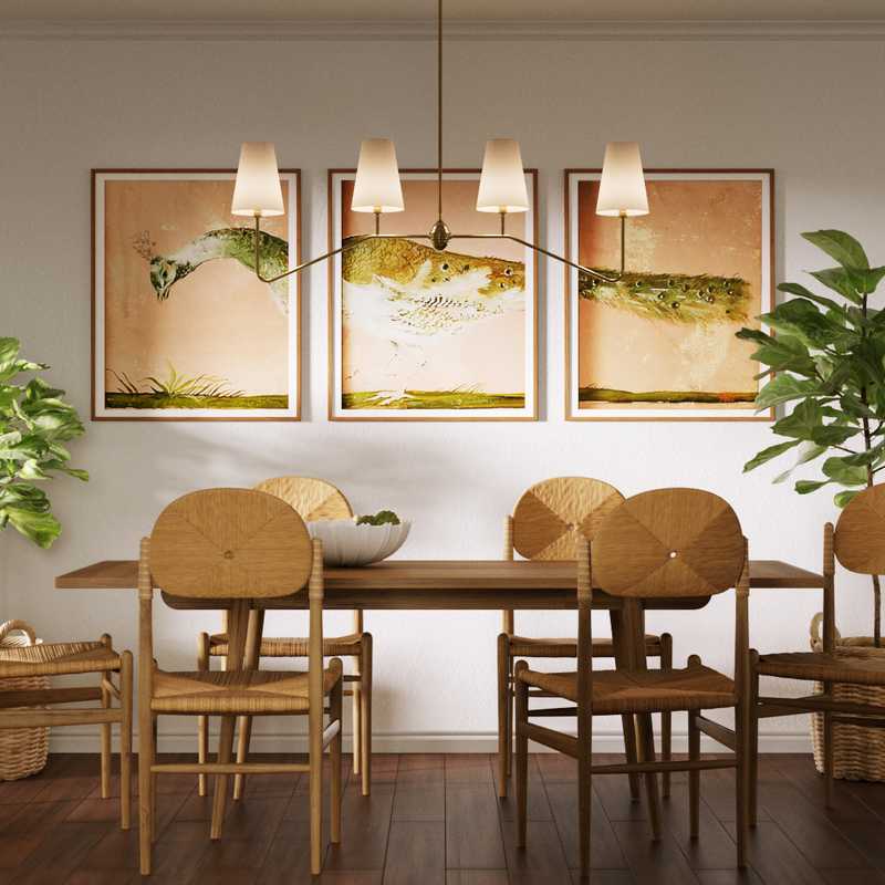 Eclectic, Bohemian Dining Room Design by Havenly Interior Designer Halley