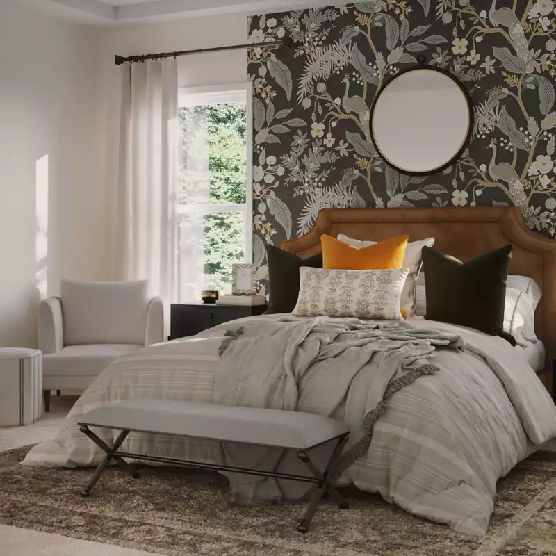 Eclectic, Traditional, Vintage Bedroom Design by Havenly Interior Designer Michelle