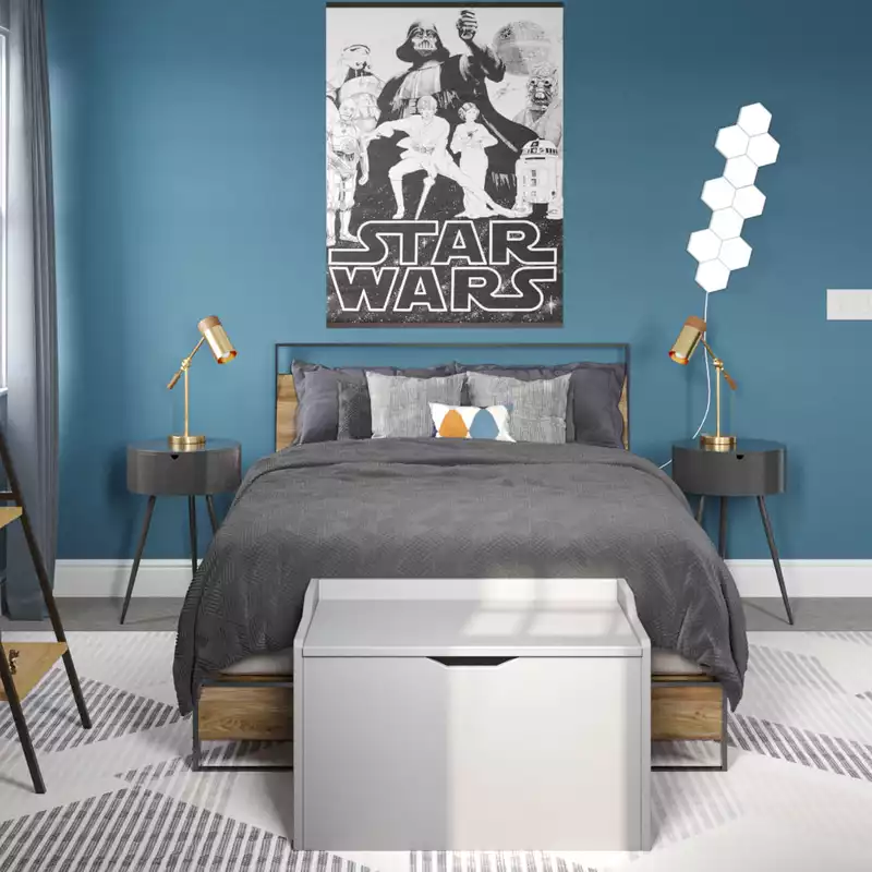Modern, Industrial Bedroom Design by Havenly Interior Designer Lena