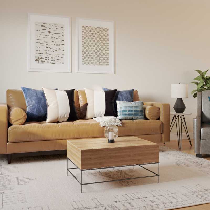 Modern, Midcentury Modern, Scandinavian Living Room Design by Havenly Interior Designer Julia