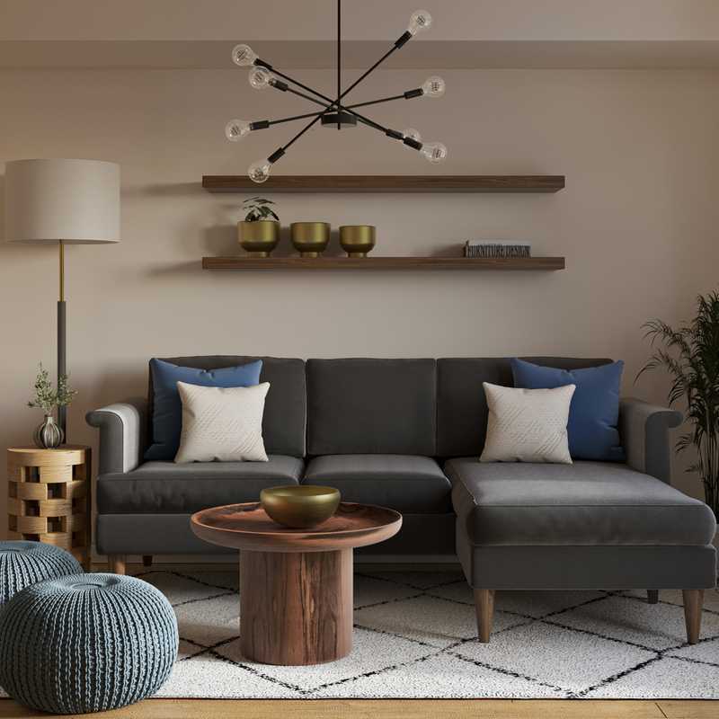 Midcentury Modern, Scandinavian Living Room Design by Havenly Interior Designer Katherin