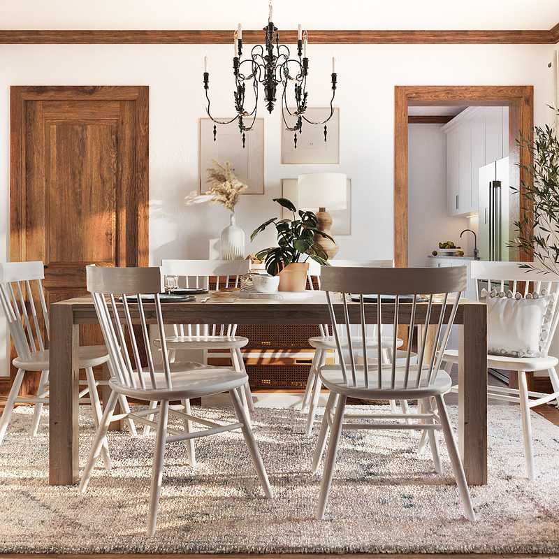 Farmhouse, Rustic Dining Room Design by Havenly Interior Designer Patricia