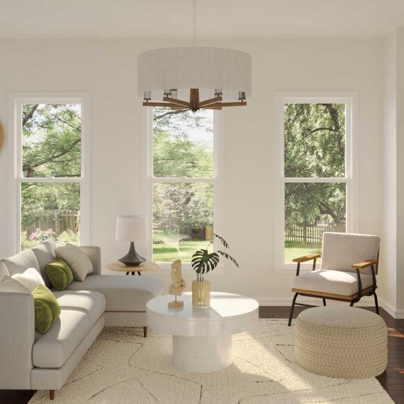 Modern, Bohemian, Rustic, Transitional, Scandinavian Living Room Design by Havenly Interior Designer Ashley