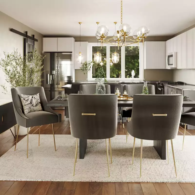 Modern, Glam Dining Room Design by Havenly Interior Designer Christa