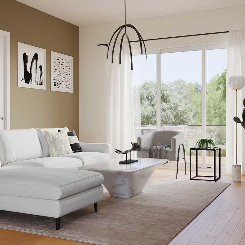 Contemporary, Minimal Living Room Design by Havenly Interior Designer Camila