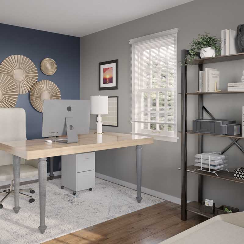 Farmhouse Office Design by Havenly Interior Designer Marlene