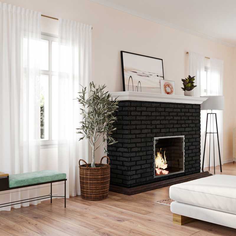 Midcentury Modern, Minimal Living Room Design by Havenly Interior Designer Emily