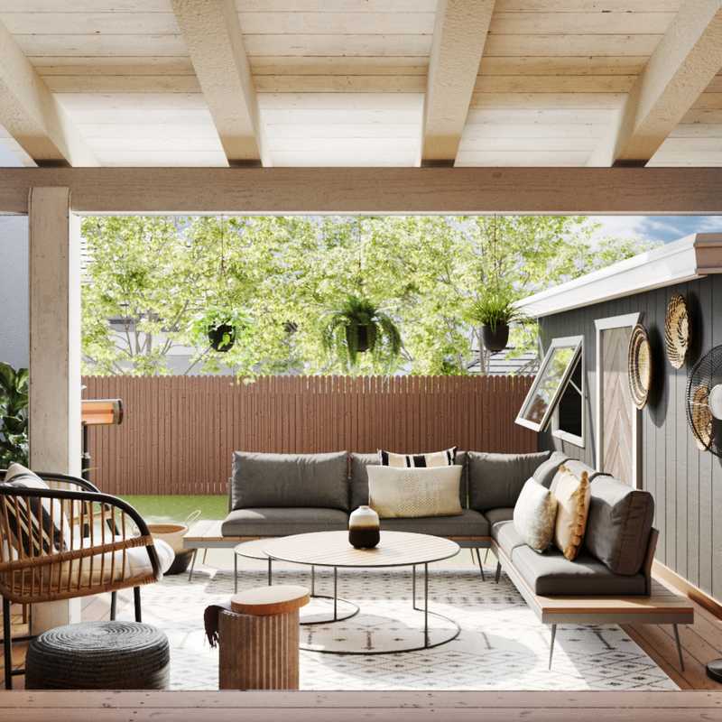 Contemporary, Midcentury Modern Outdoor Space Design by Havenly Interior Designer Isadora