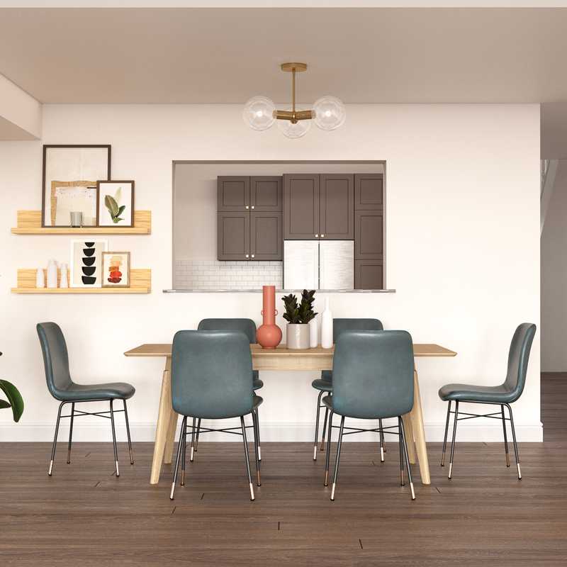 Eclectic, Bohemian, Midcentury Modern Dining Room Design by Havenly Interior Designer Emily