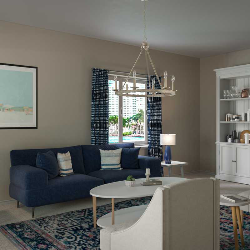 Eclectic, Bohemian, Coastal Living Room Design by Havenly Interior Designer Loreto