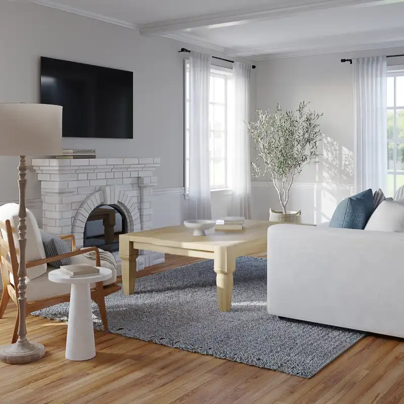 Classic, Coastal, Traditional, Farmhouse, Rustic Living Room Design by Havenly Interior Designer Cami