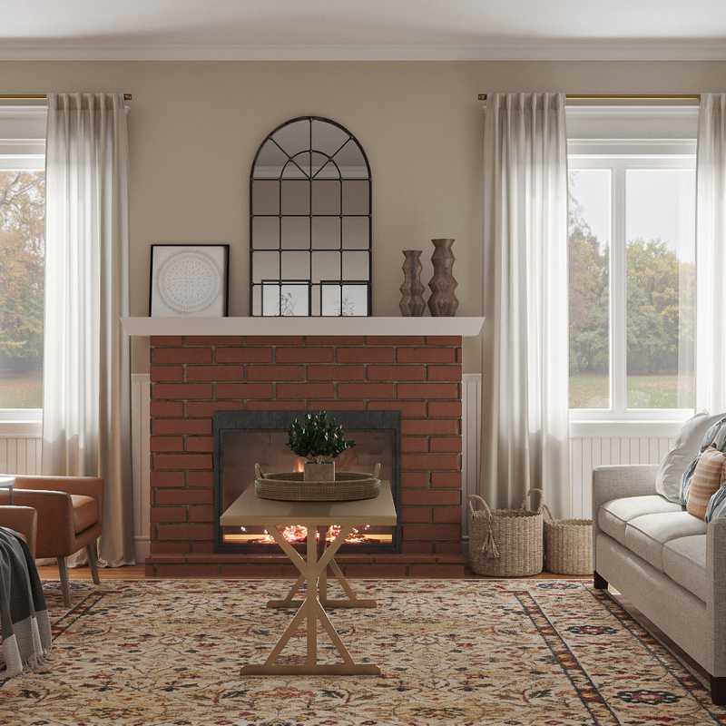 Modern, Farmhouse Living Room Design by Havenly Interior Designer Allison