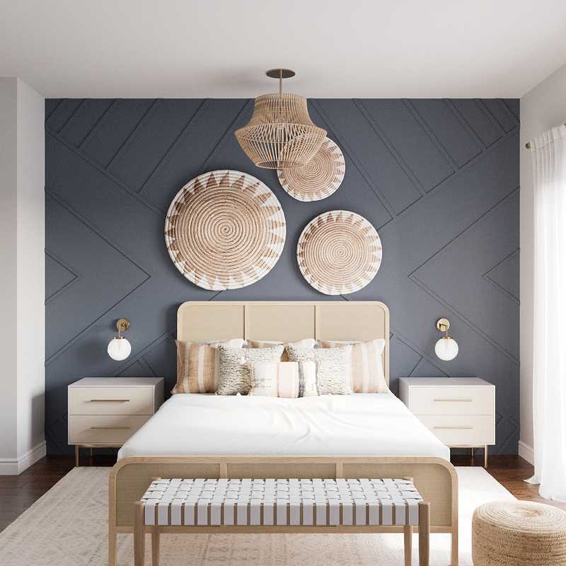 Bohemian, Coastal, Global Bedroom Design by Havenly Interior Designer Kayla