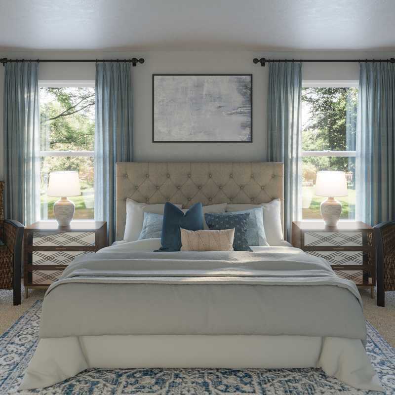 Classic, Coastal Bedroom Design by Havenly Interior Designer Myrlene