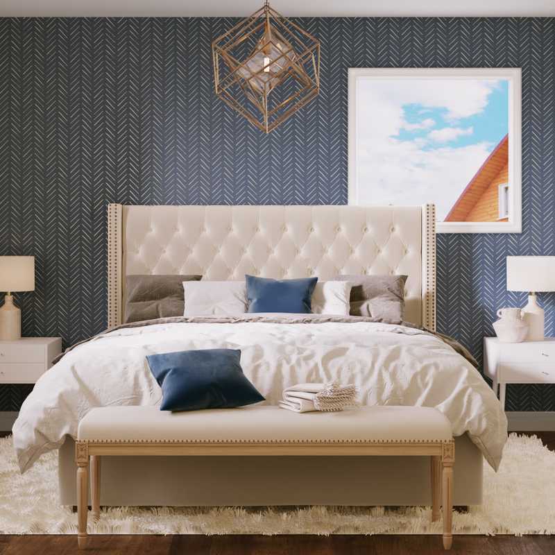 Contemporary, Coastal, Farmhouse Bedroom Design by Havenly Interior Designer Lara